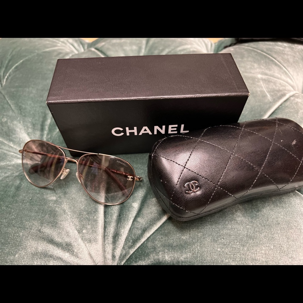 Authentic Chanel Sunglasses.  Worn once-new-like condition.